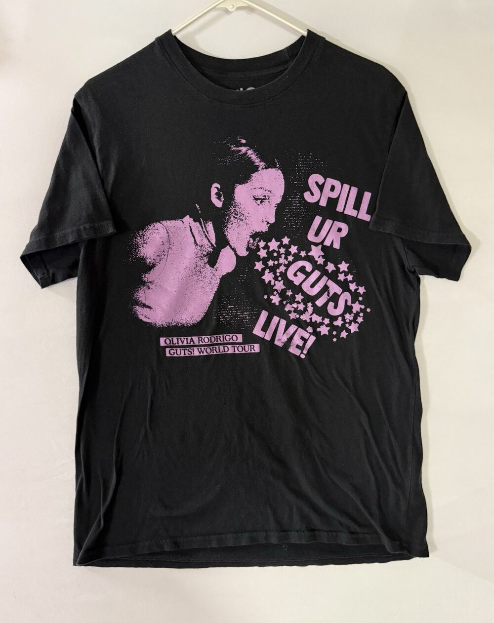 Olivia Rodrigo GUTS World Tour Official Tee Black L A111